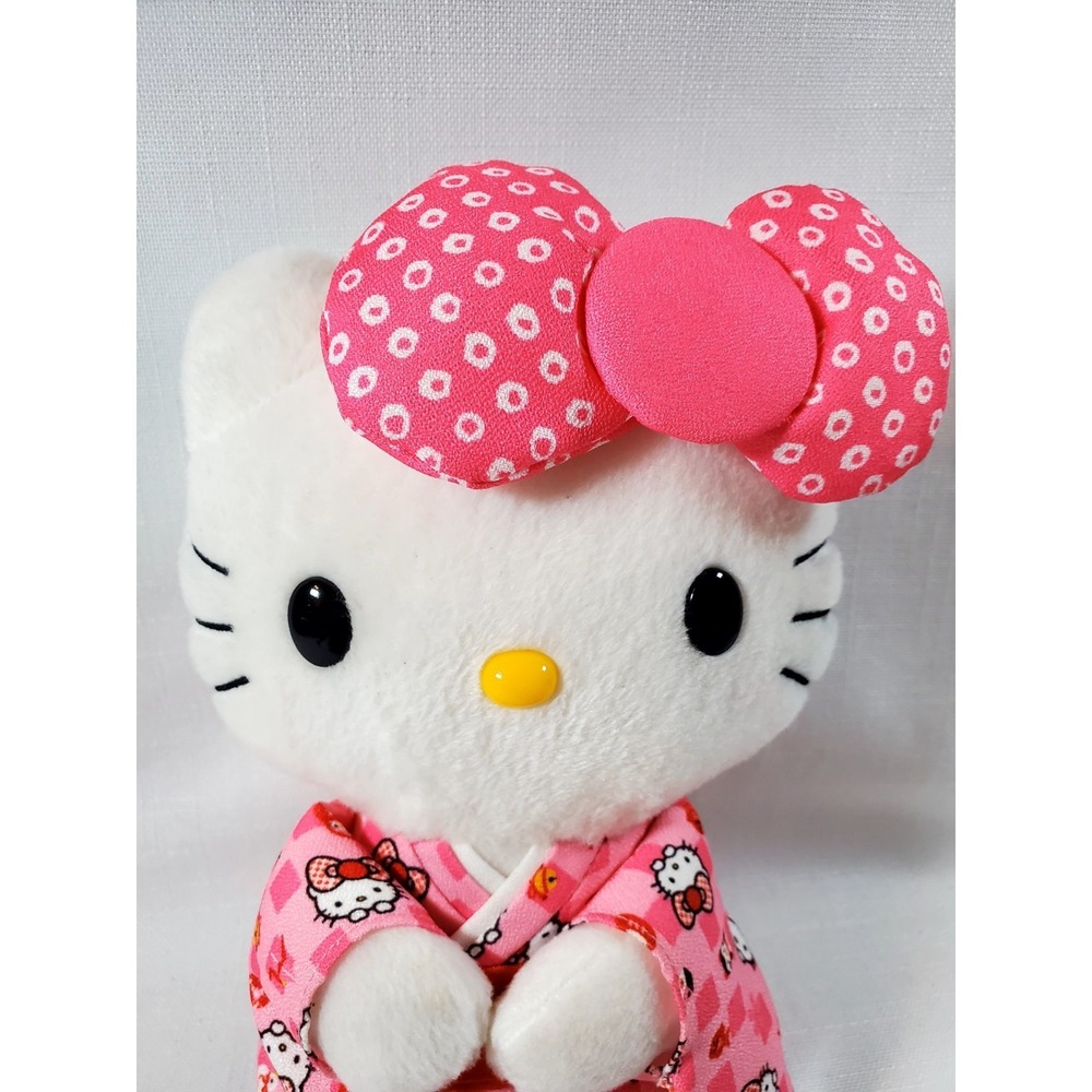 Hello Kitty ● Plush Kimono Doll ● Pink Bow Stuffed Toy ● Sanrio ● 2016